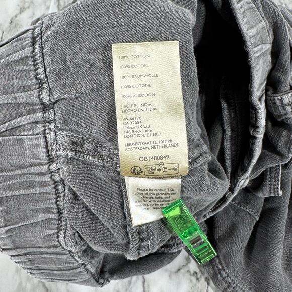 Free People Cayman Cargo Shorts Smocked Pockets Womens Small Gray Mid Rise - Picture 5 of 12